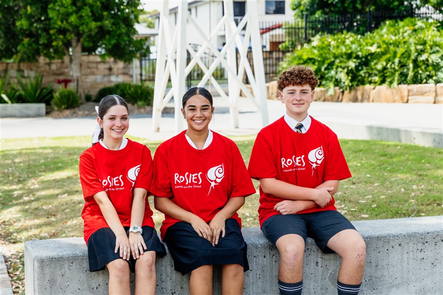 STMC Students with Rosies Shirts