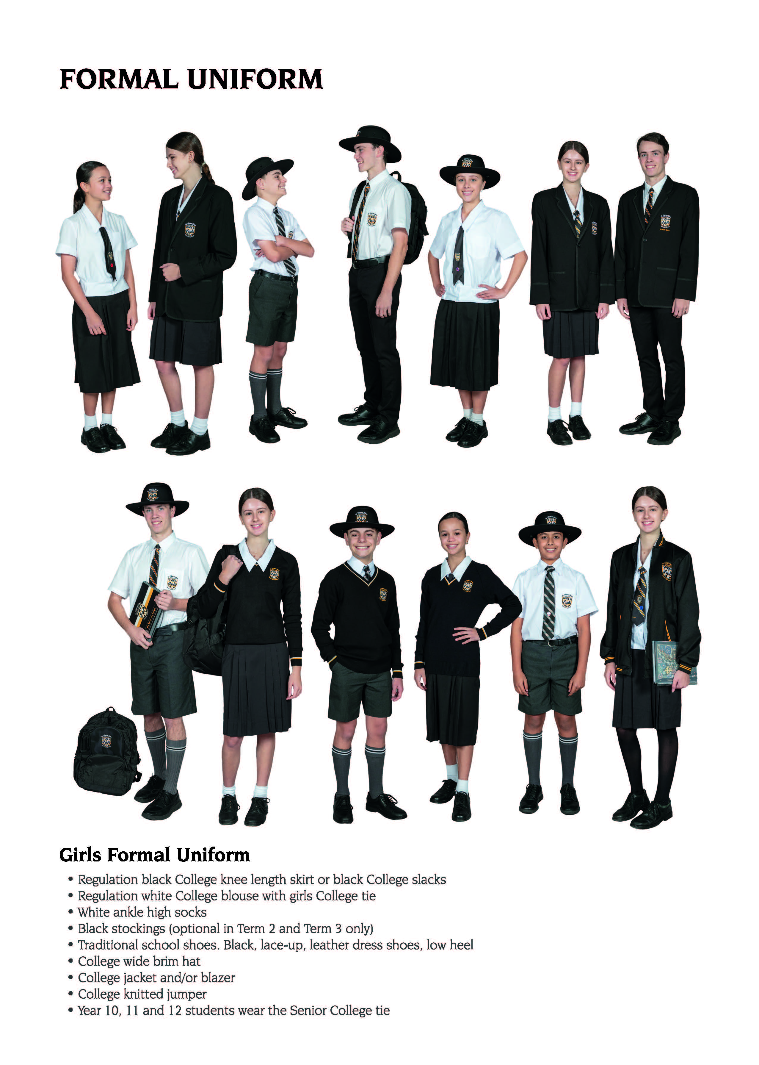 collage showing sports uniform options for students, highlighting activewear for physical education and sporting activities